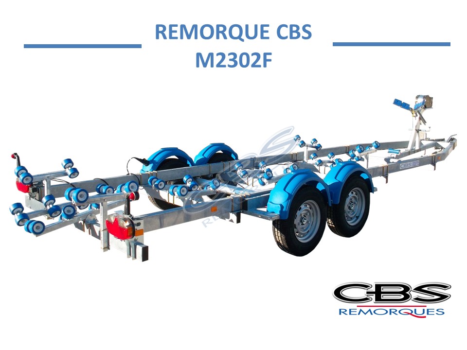 REMORQUE MULTIROULEAUX CBS M2302F - PTAC 3000 KG